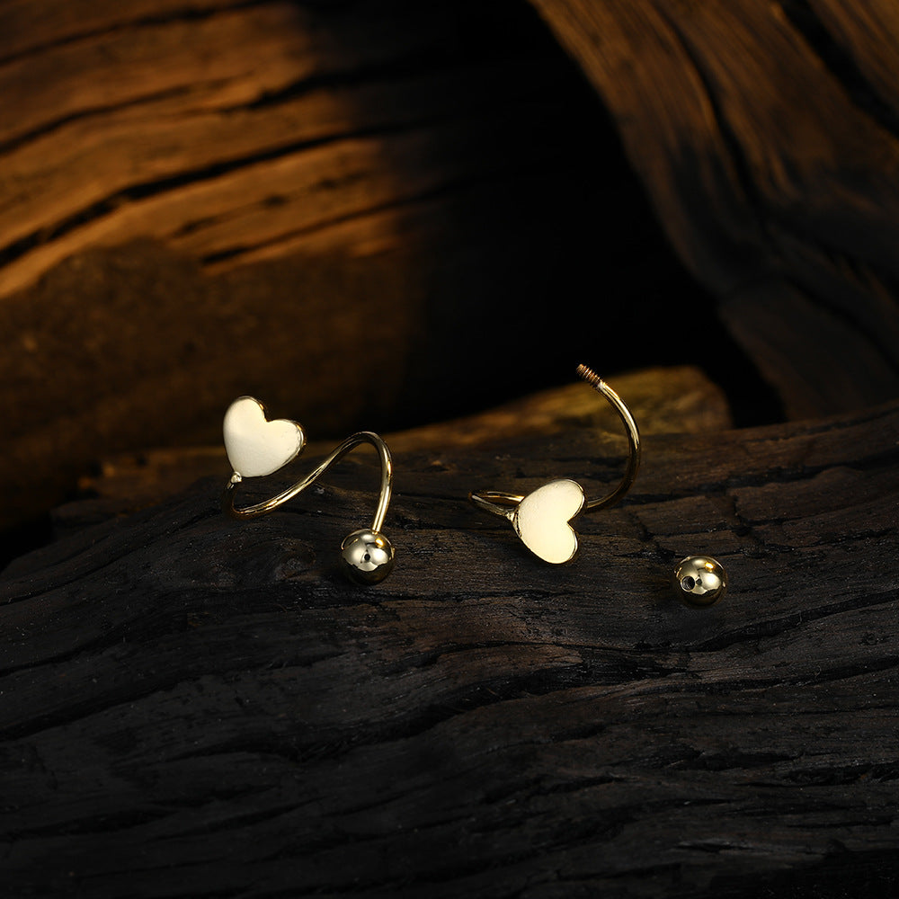 Aretes De Cobre De Primavera De Corazón al por mayor